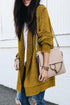 Plaid Knitted Long Open Front Cardigan